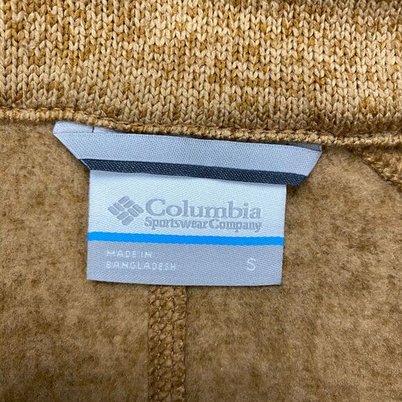 Columbia Women's Small Sweater Weather Fleece Tunic 1/4 Button Camel Brown - Picture 8 of 15